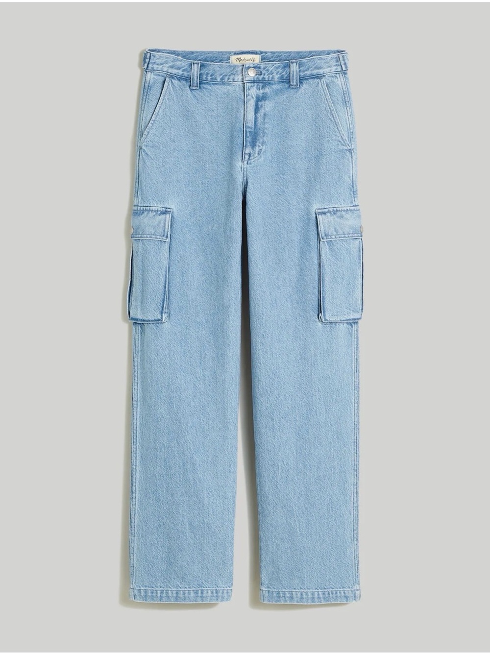 Madewell Light Blue Cargo Straight Jeans